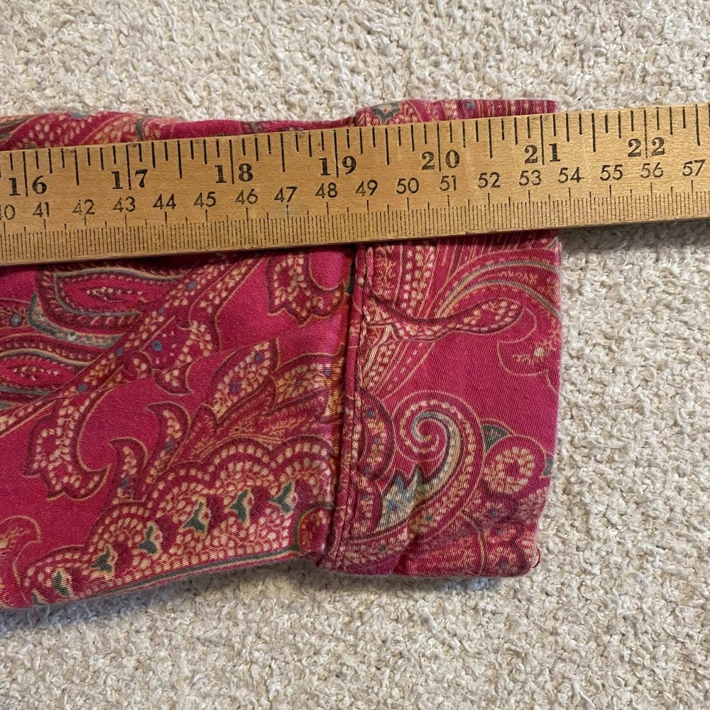 Lauren Ralph Lauren Medium Pink Paisley Cotton Blend Pajama Sleep Shirt Womens - Picture 7 of 8